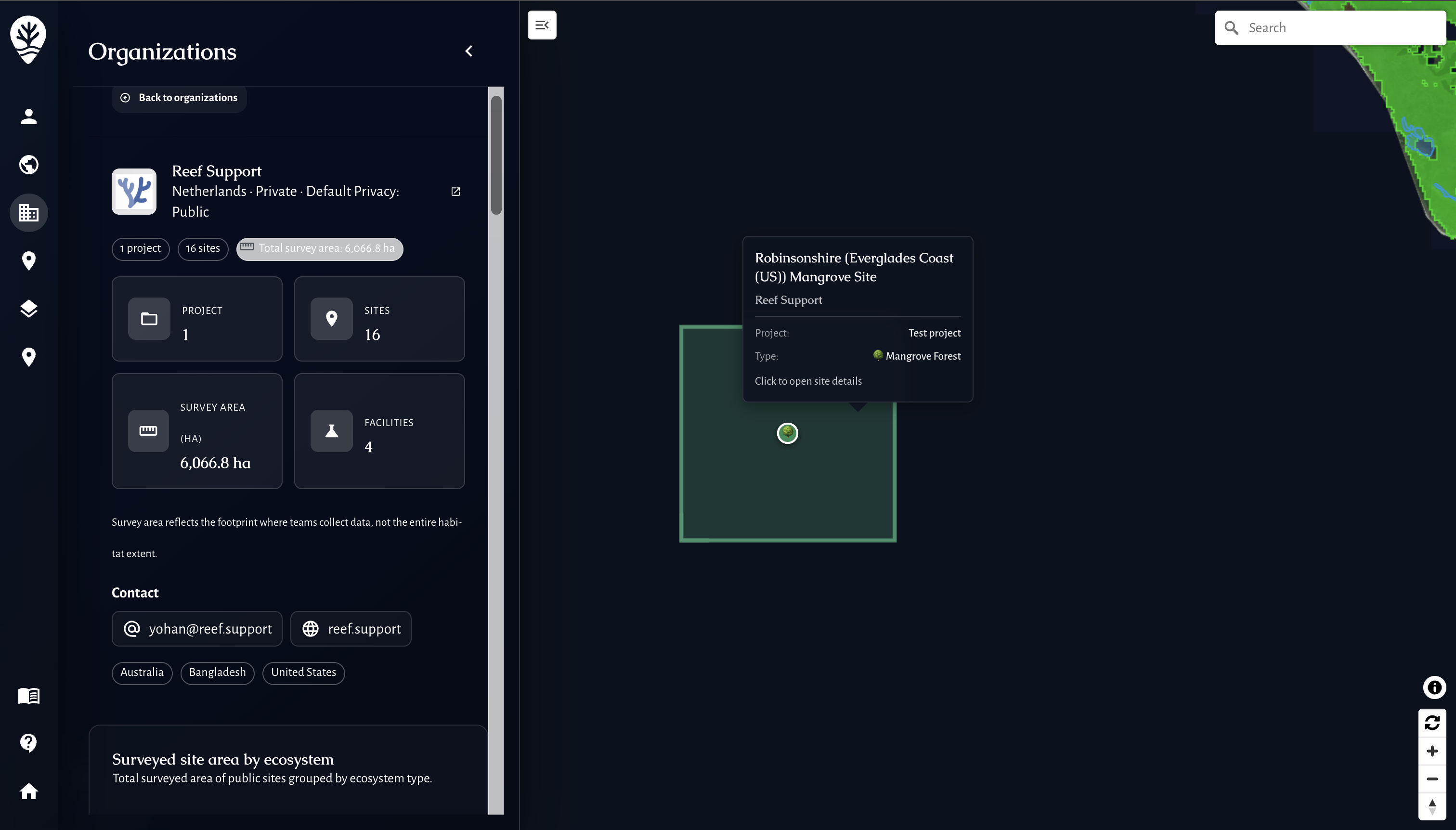 MariMap navigation overview