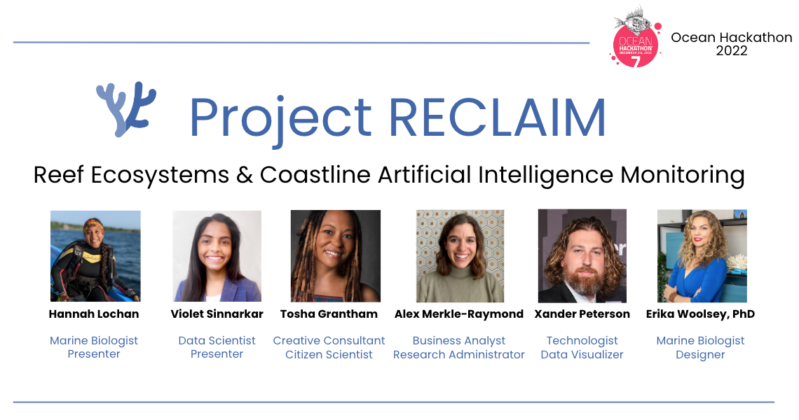 Our AI for Coral Bleaching Hackathon with SOA Sausilito, California 2022